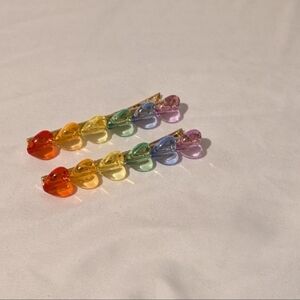 Colorful Heart Hair Clips